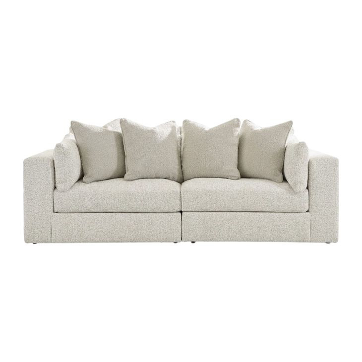 Stonecroft Manor Snowstone 2 Piece Modular Sectional Sofa with Pillows