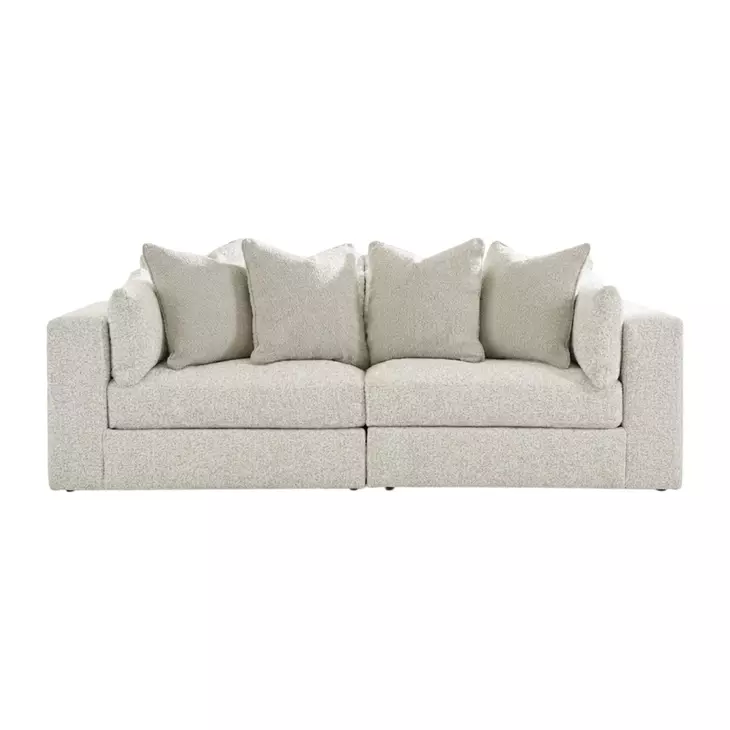 Stonecroft Manor Snowstone 2 Piece Modular Sectional Sofa with Pillows
