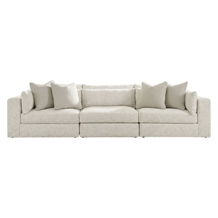 Stonecroft Manor Snowstone 3 Piece Modular Sectional Sofa with Pillows