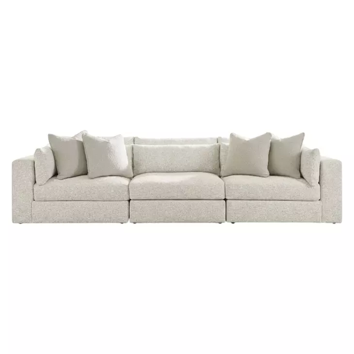 Stonecroft Manor Snowstone 3 Piece Modular Sectional Sofa with Pillows
