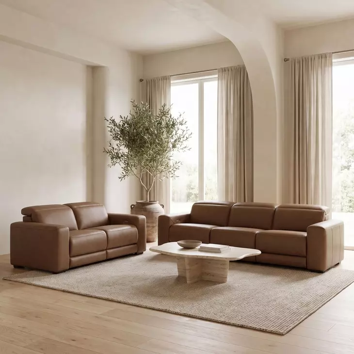 Rally-Up Caramel Power Reclining Living Room Set