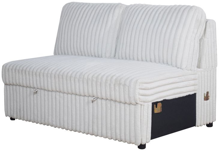 Bliss Mist Gray 52" Loveseat with Pull Out Bed and USB Charging