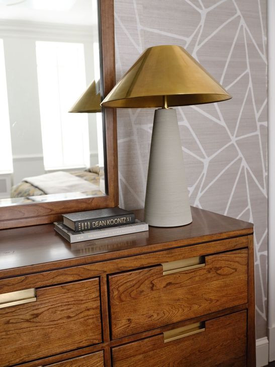 Aspire Medium Stain Rectangular Dresser Mirror