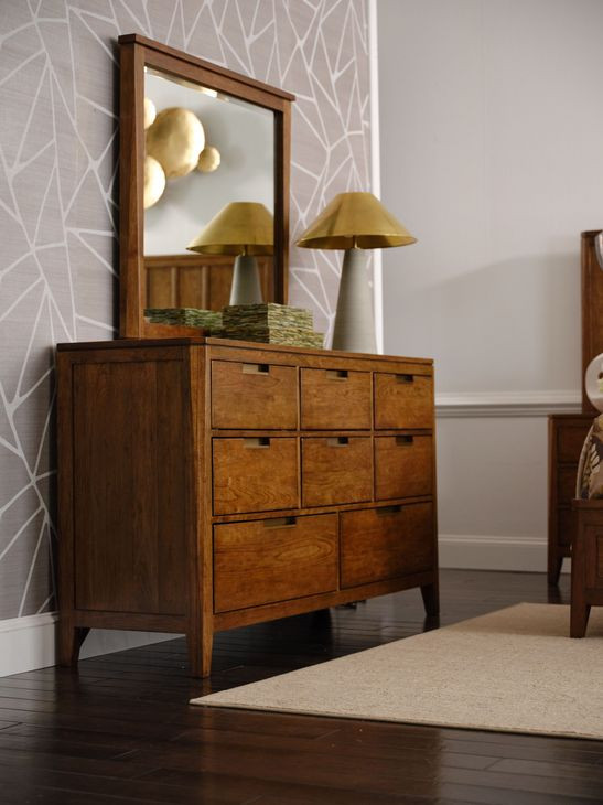 Aspire Profile Brown 8 Drawer Dresser