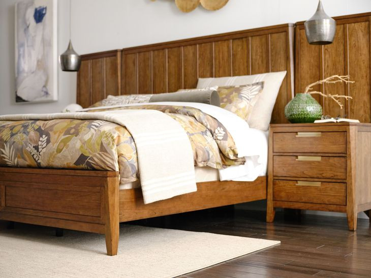 Aspire Profile Brown 3 Drawer Nightstand With Built In Outlet