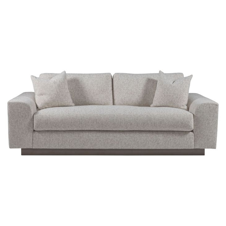 Lana Gray Bench Seat 96" Sofa with Pillows