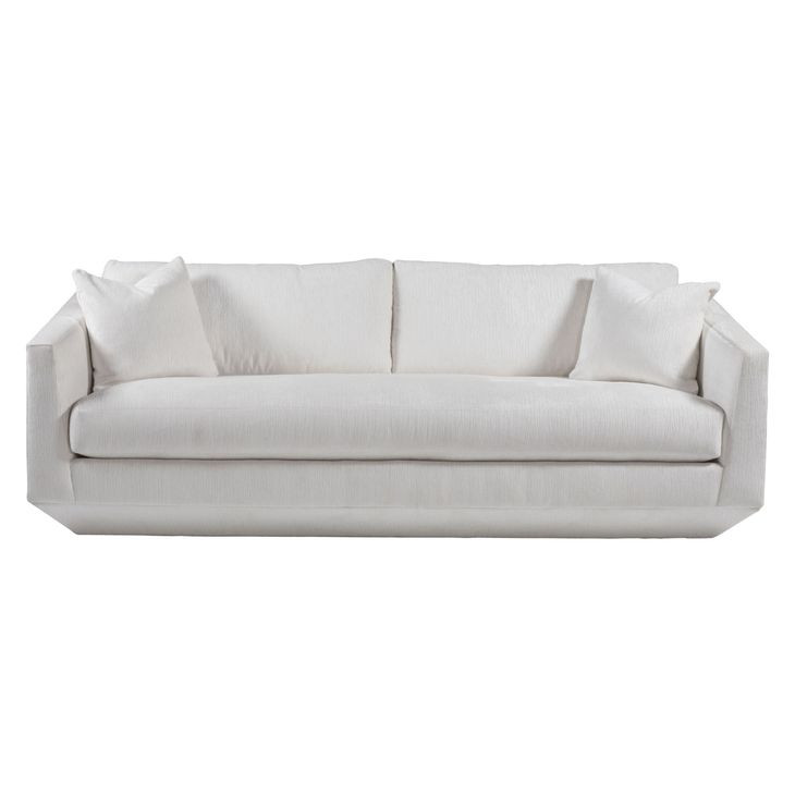 Veronica Ivory Bench Seat 95" Sofa with Pillows