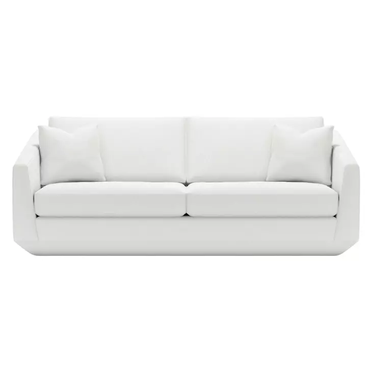 Veronica Ivory 95" Sofa with 2 Pillows