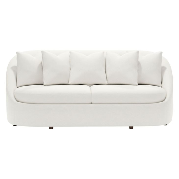 Genevieve Ivory 87" Sofa with Pillows