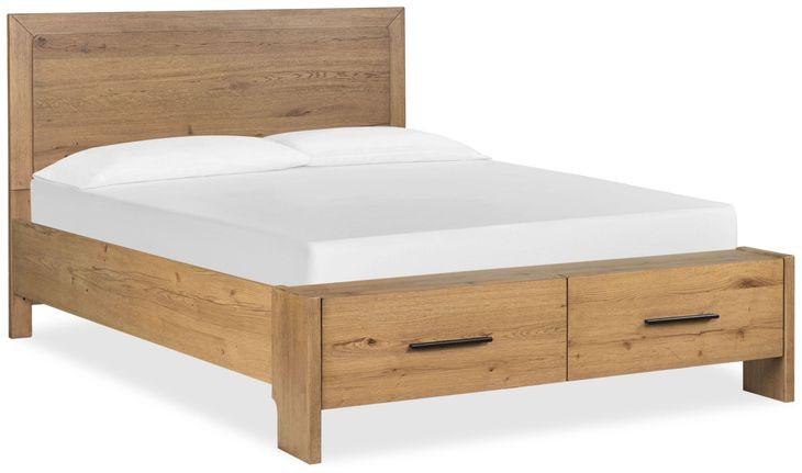 Davenport Rustic Caramel Queen Storage Panel Bed