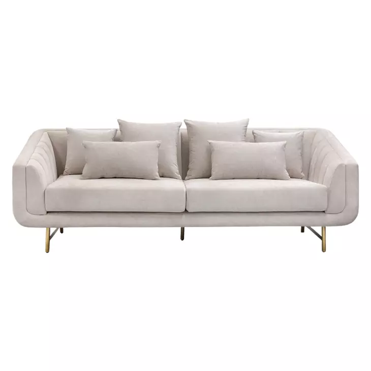 Zarina Polo Club Muslin Performance Fabric 85" Sofa