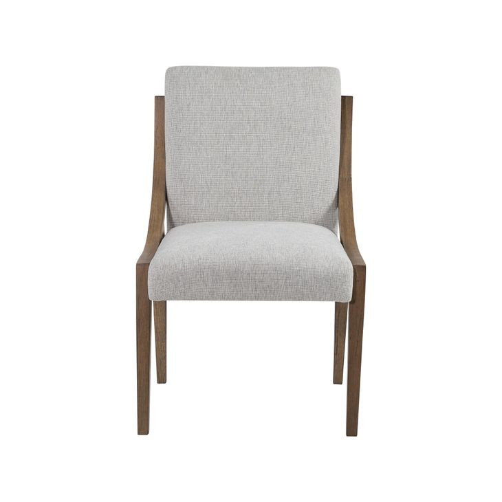 Aurora Latte and Gray Performance Upholstered Sling Chair Set of 2