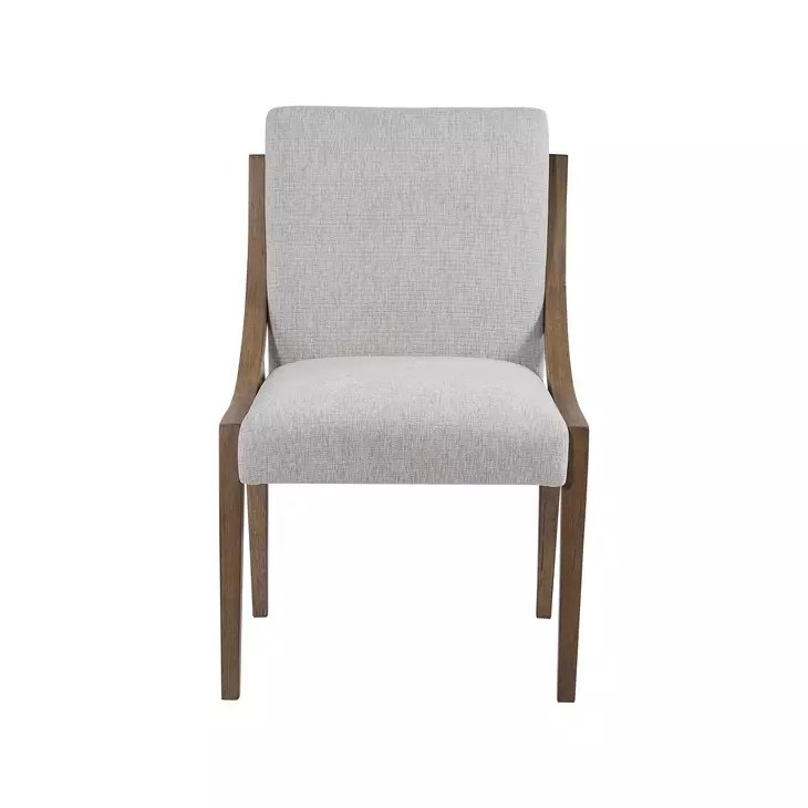 Aurora Latte and Gray Performance Upholstered Sling Chair Set of 2