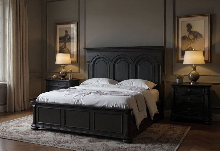 Atrium Black Panel Bedroom Set
