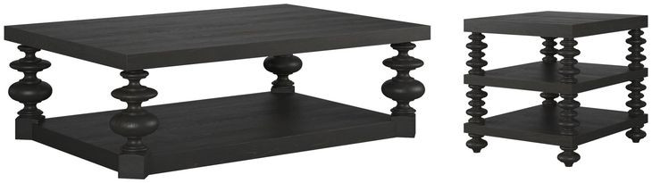 Atrium Black Occasional Table Set