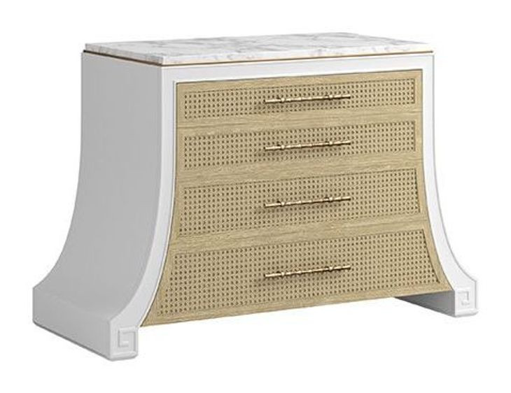 Eave Uplifting White 4 Drawer Accent Chest