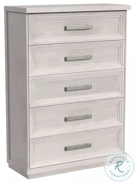 Rhiannon Antique White 5 Drawer Chest