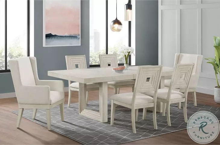 Rhiannon Antique White Arm Chair Set Of 2