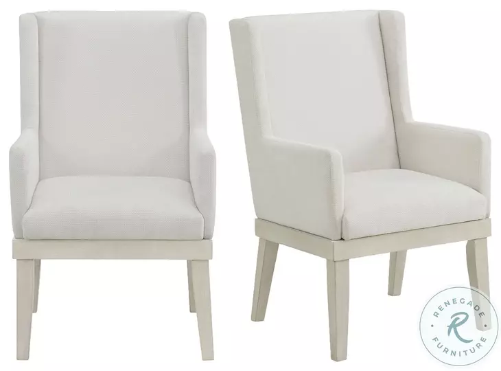 Rhiannon Antique White Arm Chair Set Of 2