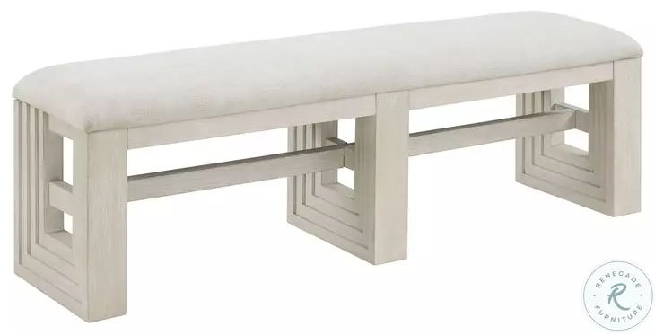Rhiannon Antique White Bench