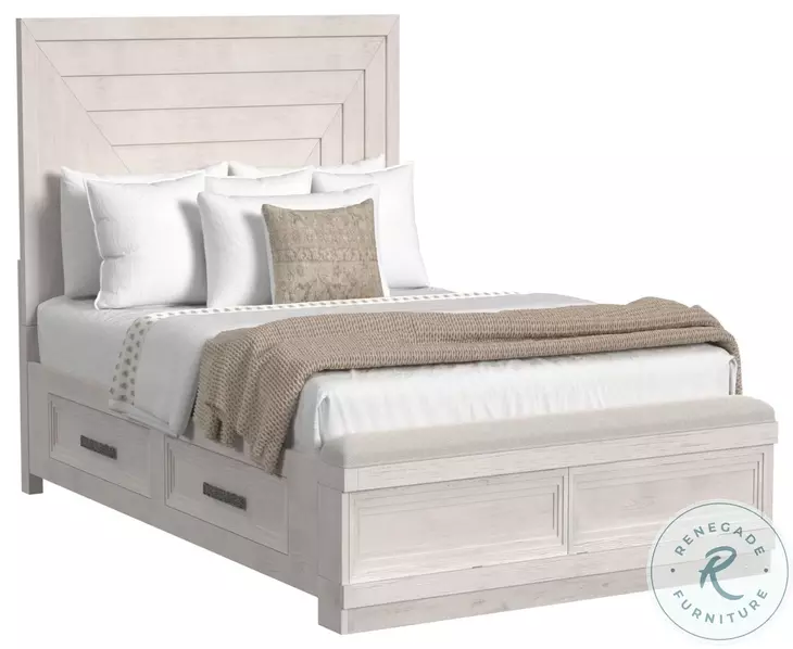 Rhiannon Antique White Storage Panel Bedroom Set