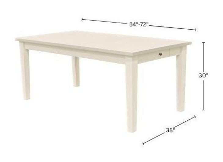 Avery Coconut Milk 72" Extendable Rectangular Dining Table