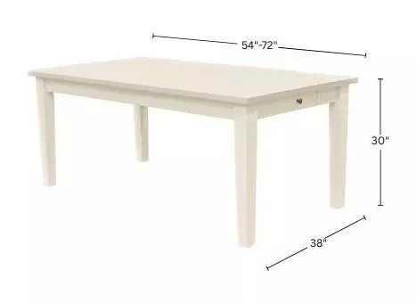 Avery Coconut Milk 72" Extendable Rectangular Dining Table