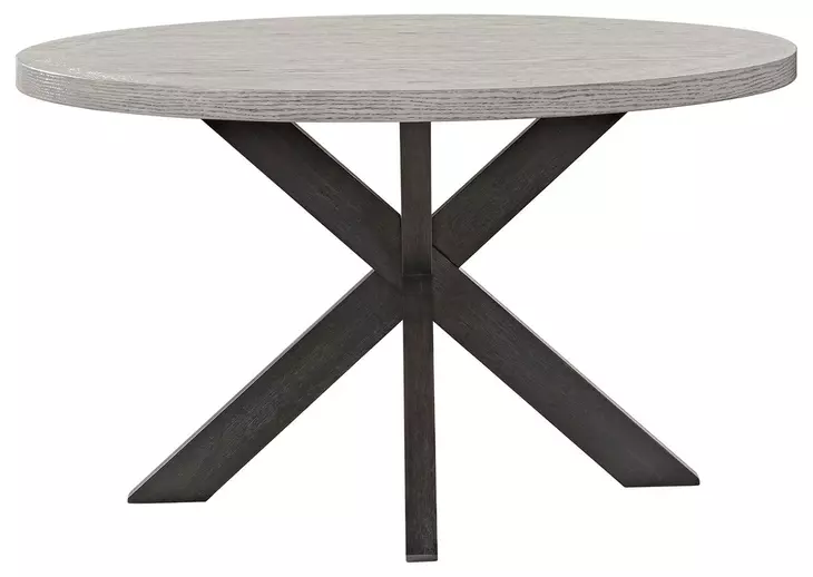 Edge Light Gray and Espresso 52" Round Dining Table