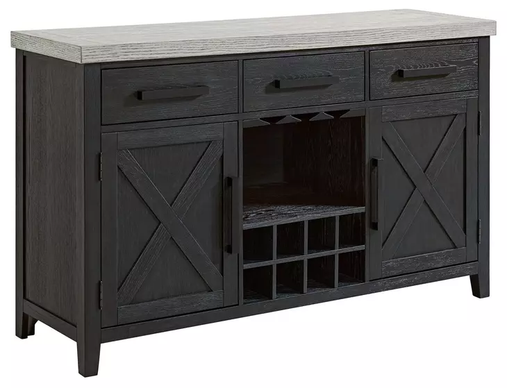 Edge Light Gray and Espresso Dining Room Set