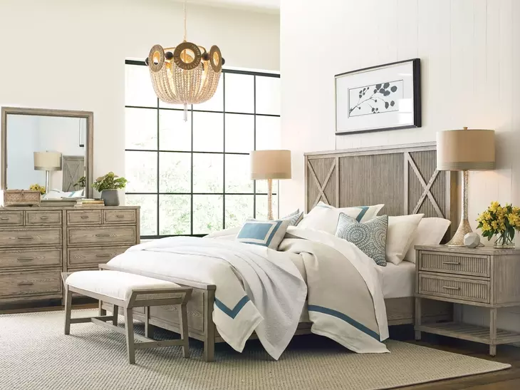 West Fork Aged Taupe 8 Drawer Parks Dresser with Square Mirror
