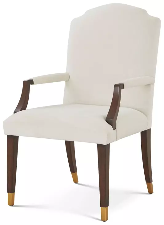 Marlborough Cream and Cambridge Upholstered Wharton Dining Arm Chair Set of 2