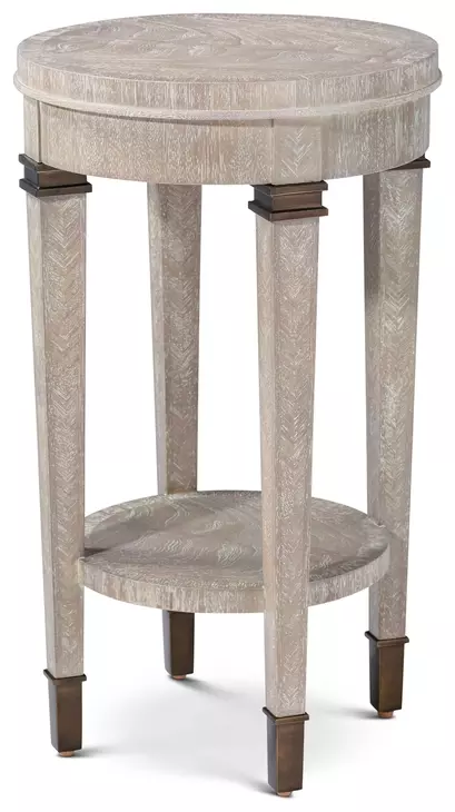 Marlborough Geo Coast and Gold Round Walker Drink Table