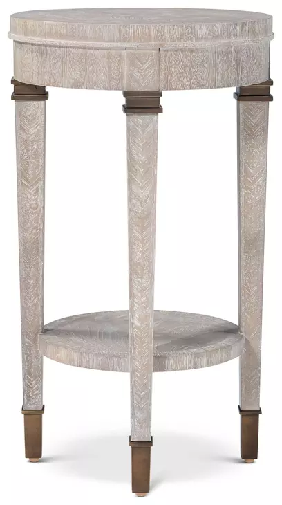 Marlborough Geo Coast and Gold Round Walker Drink Table