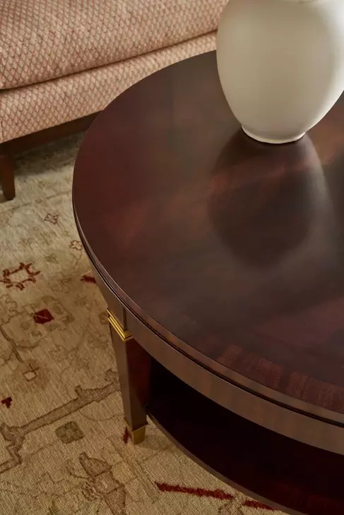 Marlborough Cambridge and Gold Round Mitchell Cocktail Table