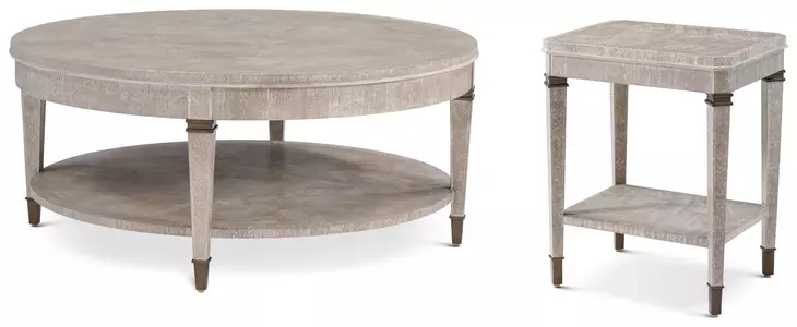 Marlborough Geo Coast and Gold Round Mitchell Occasional Table Set