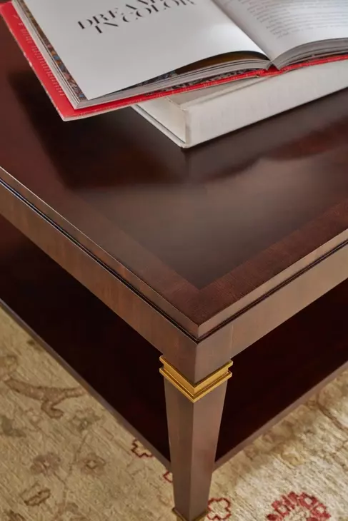 Marlborough Cambridge and Gold Rectangular Woolfe Cocktail Table