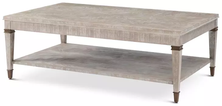 Marlborough Geo Coast and Gold Rectangular Woolfe Cocktail Table