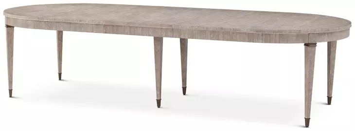 Marlborough Geo Coast and Gold 124" Extendable Oval Shelley Dining Table