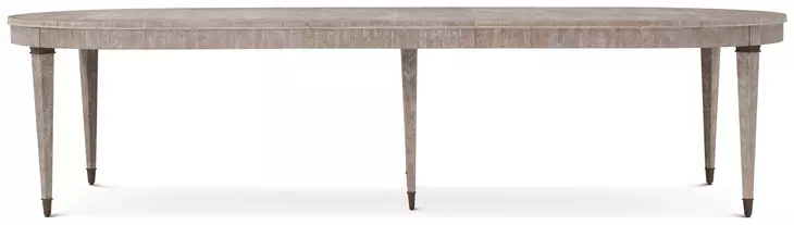 Marlborough Geo Coast and Gold 124" Extendable Oval Shelley Dining Table