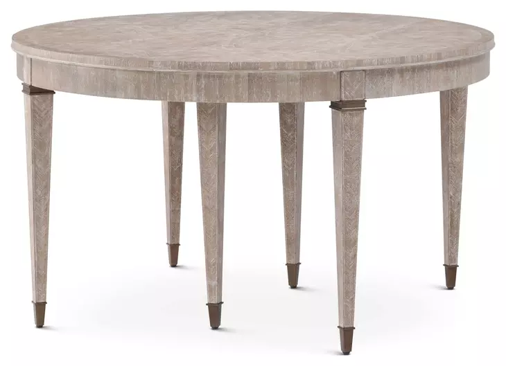 Marlborough Geo Coast and Gold 124" Extendable Oval Shelley Dining Table