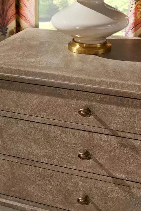 Marlborough Geo Coast and Gold 3 Drawer Massie Nightstand