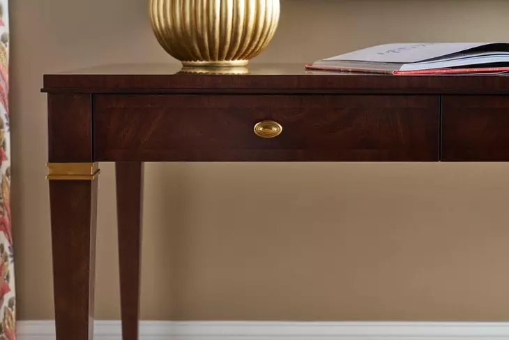 Marlborough Cambridge and Gold 66" Bradbury Writing Desk