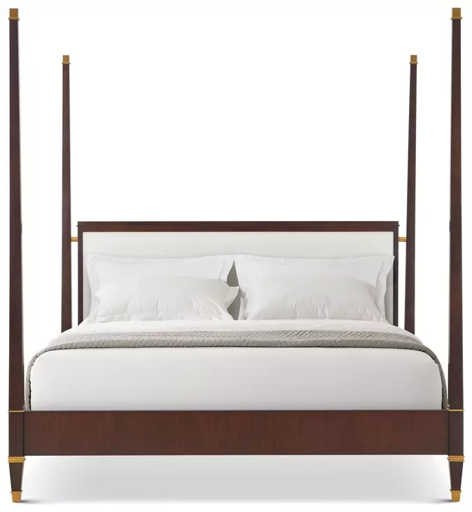 Marlborough Cambridge and Cream Upholstered Markos King Poster Bed