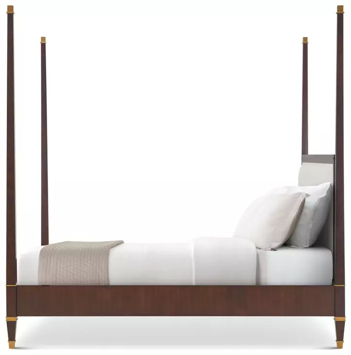 Marlborough Cambridge and Cream Upholstered Markos King Poster Bed