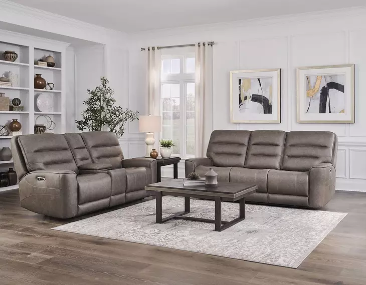 Lawmere Sydney Brunette 86" Zero Gravity Triple Power Reclining Sofa with USB Charging