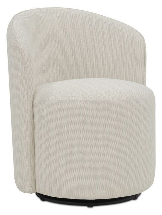 Sylvie Cream Upholstered Outdoor Swivel Dining Chair