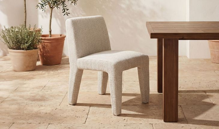Verona Cream Upholstered Outdoor Dining Chair
