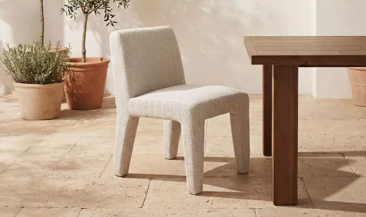 Verona Cream Upholstered Outdoor Dining Chair