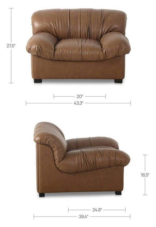 Halston Tan Leather Upholstered Lounge Chair