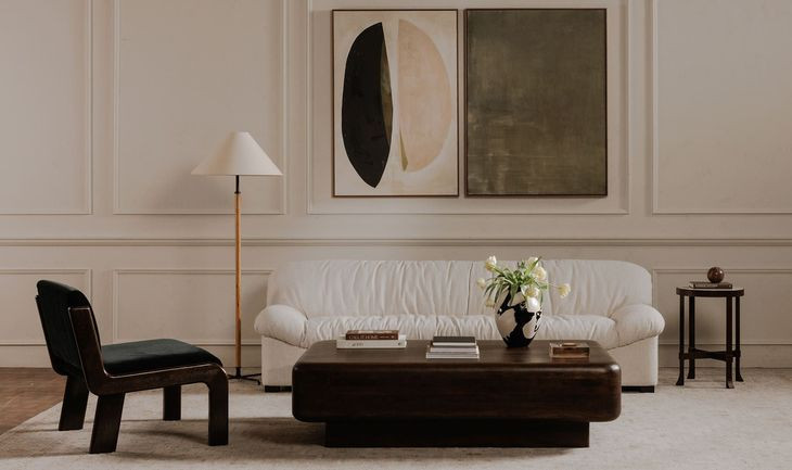 Halston Flecked Oat 87" Sofa